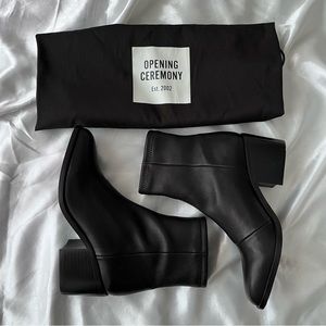 opening ceremony soft leather ankle boots
